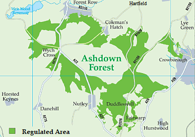 Map of Ashdown Forest